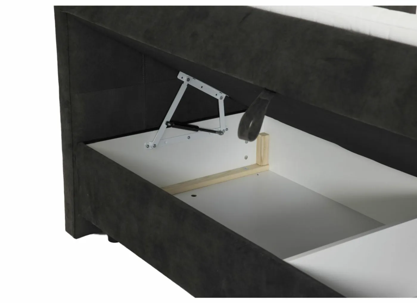 Bedbox Valetta 180x200cm - stof - espresso met opbergruimte
