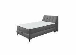 Bedbox 120x200cm - stof - antraciet met opbergruimte