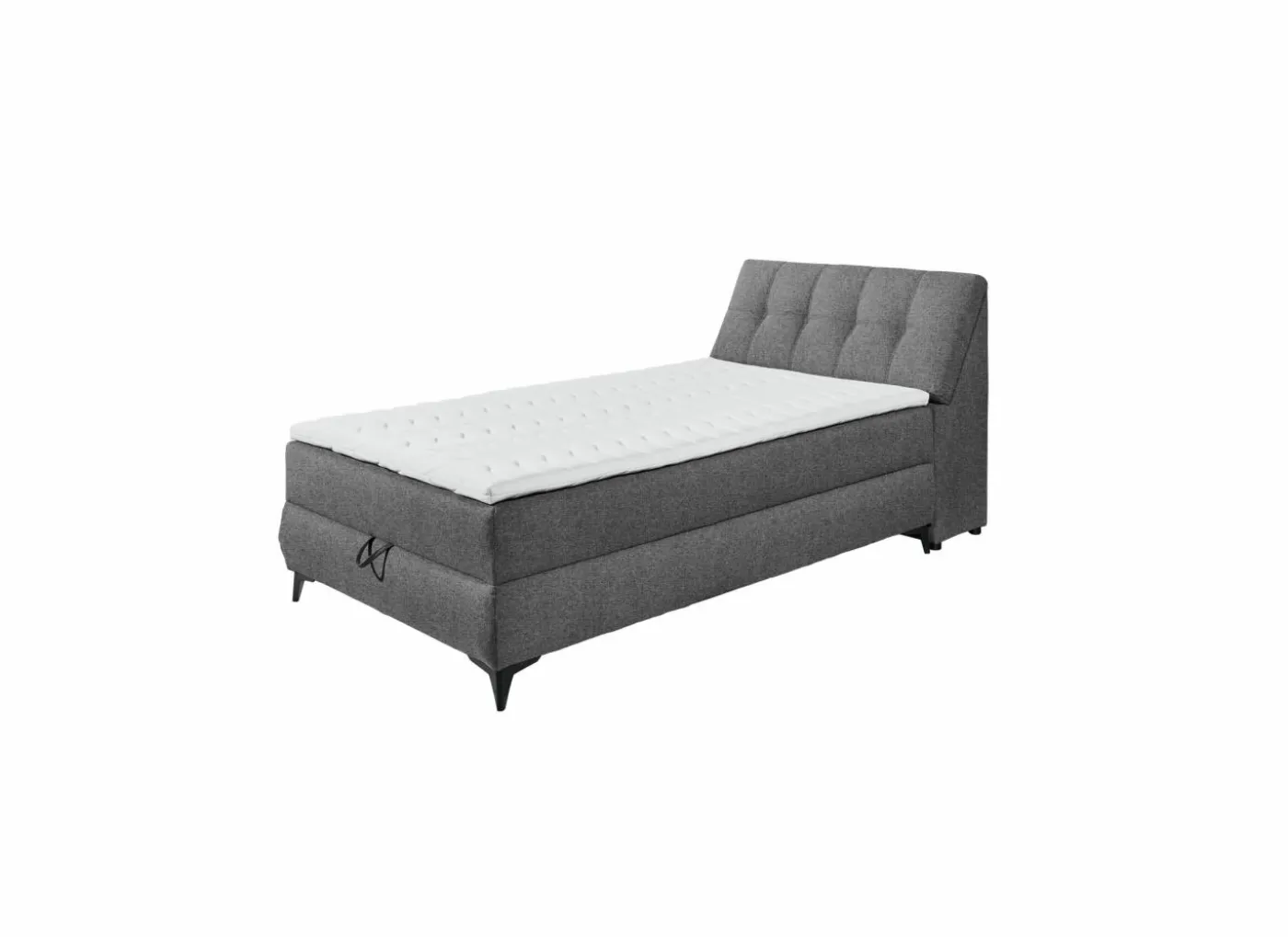 Bedbox 120x200cm - stof - antraciet met opbergruimte