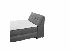 Bedbox 120x200cm - stof - antraciet met opbergruimte