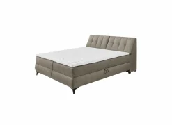 Bedbox 160x200cm - stof - espresso met opbergruimte