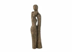 Beeld Knuffel Koppel H48,5cm - polyresin - bruin & goud