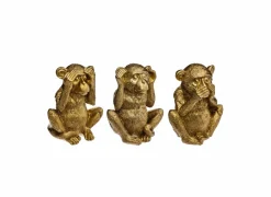 Beeldje Aap Horen Zien Zwijgen  H17,7cm set van 3