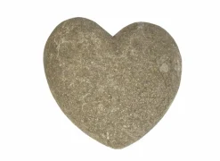 Beeldje Fadarstone Hart 15x15x16cm - stoneware - grijs