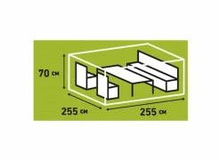 Beschermhoes 255x255cm grijs