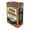 Bewaardoos Harley Davidson  11x8x18cm - metaal - meerkleurig