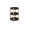 Bijzettafel Cage Ø41,2cm - decor - eik zwart