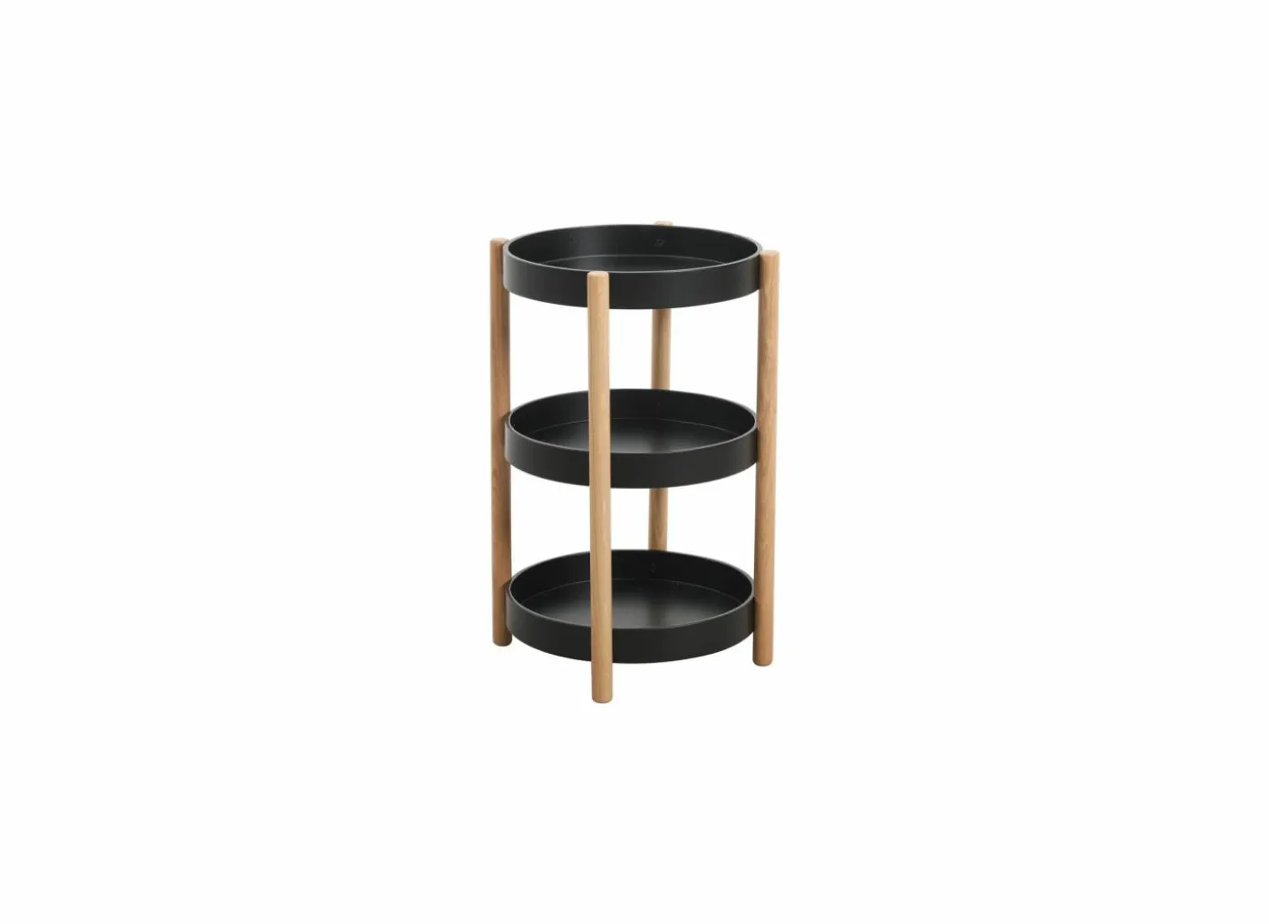 Bijzettafel Cage Ø41,2cm - decor - eik zwart