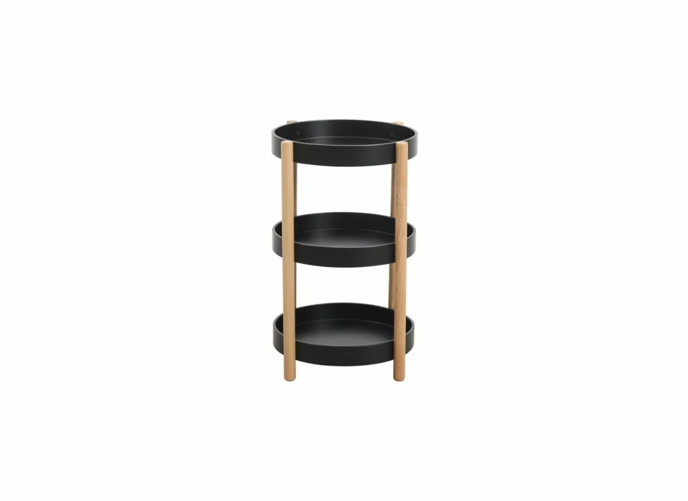 Bijzettafel Cage Ø41,2cm - decor - eik zwart