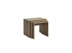 Bijzettafel Izuma 55x40cm - melamine - bruin - set van 3
