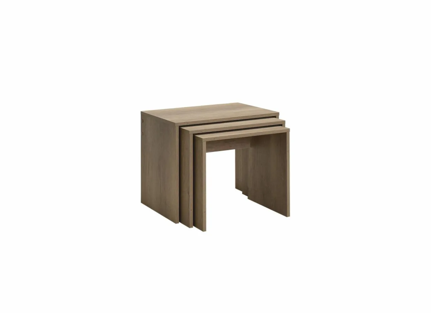 Bijzettafel Izuma 55x40cm - melamine - bruin - set van 3