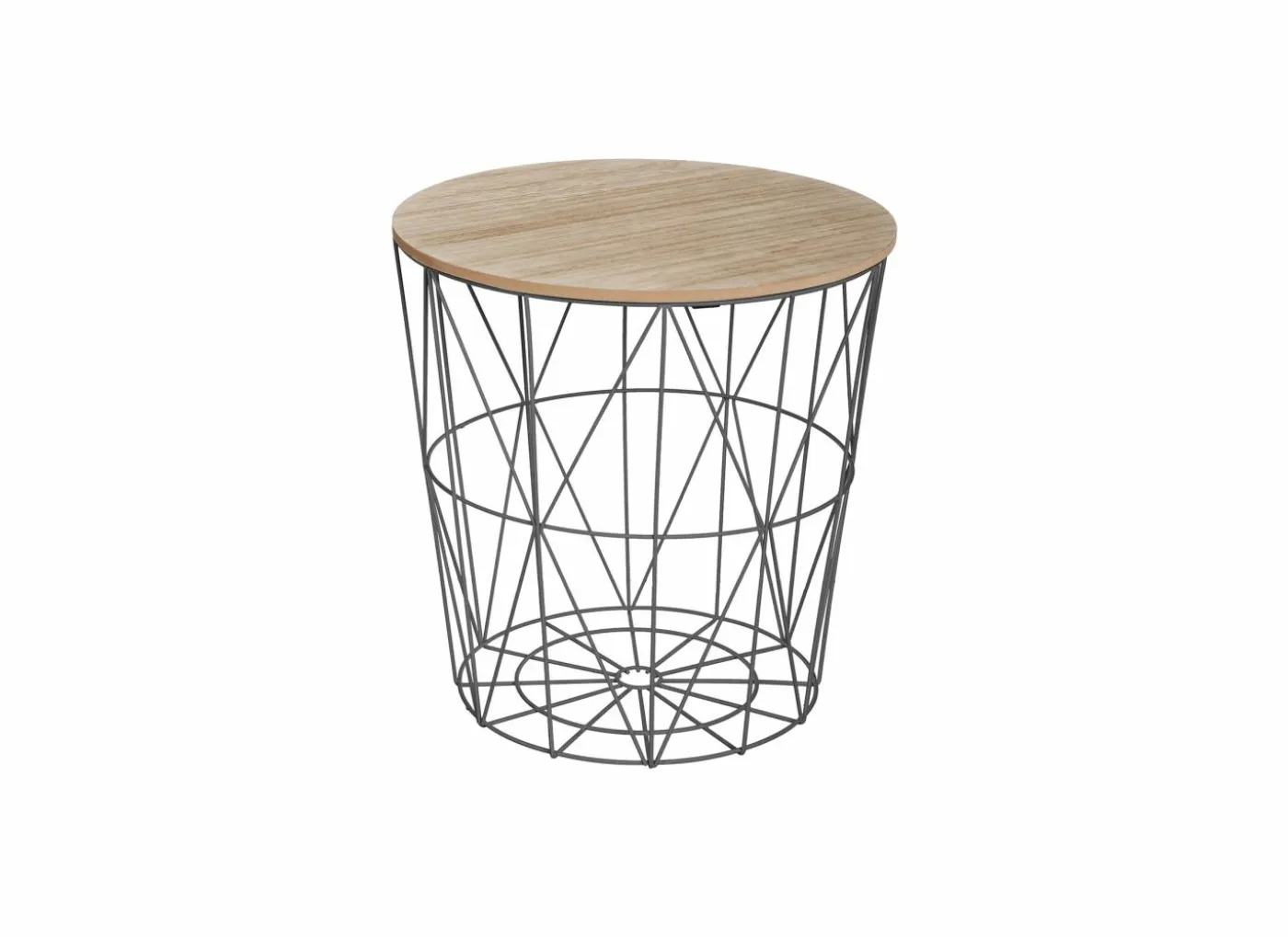 Bijzettafel Kumi Ø39,5cm - metaal - zwart