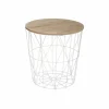 Bijzettafel Kumi Ø39,5cm - metaal - wit