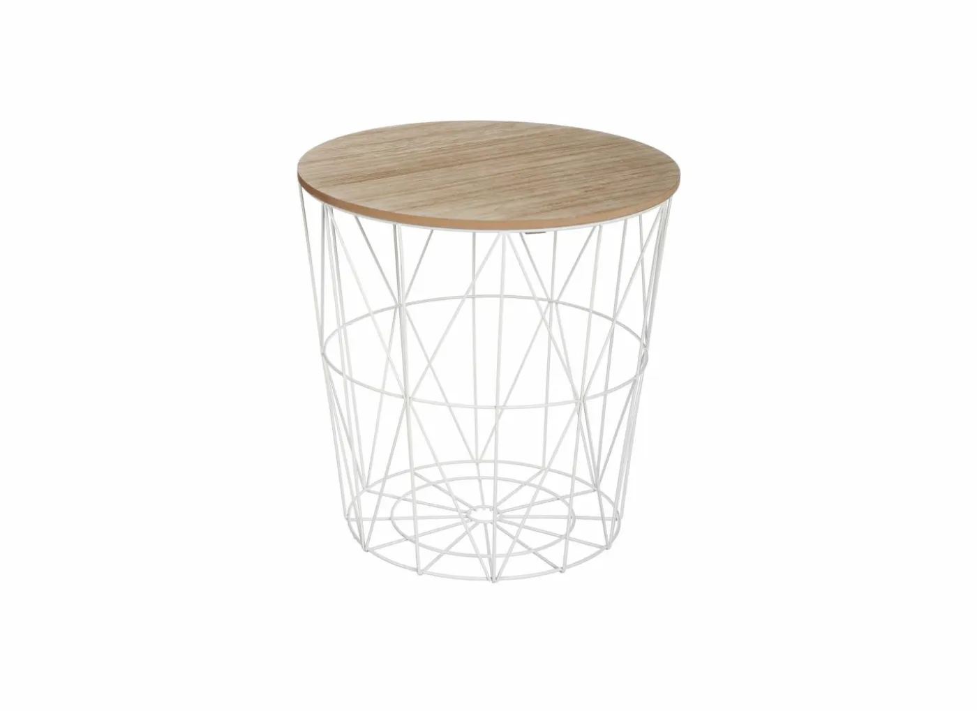Bijzettafel Kumi Ø39,5cm - metaal - wit