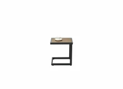 Bijzettafel Nirvana 40x32x45cm - aluminium/polywood - antraciet