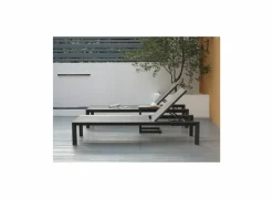 Bijzettafel Nirvana 40x32x45cm - aluminium/polywood - antraciet