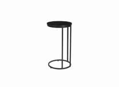 Bijzettafel Romy Ø35cm - mango massief - zwart