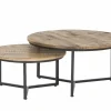 Bijzettafel Scrooge Ø90cm - hout massief - naturel
