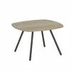 Bijzettafel Trevi Ø70cm - decor - antraciet & eik naturel