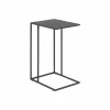 Bijzettafel 43x35cm - melamine - zwart marmer