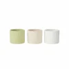 Bloempot Aloha H10,5cm - terracotta - groen/créme/wit