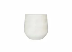 Bloempot Evora H39cm - terracotta - gebroken wit