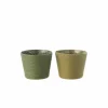 Bloempot H11cm - kunststof & papier - groen