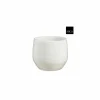 Bloempot Matteo H24cm - terracotta - wit