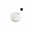Bloempot Matteo H13cm - terracotta - wit