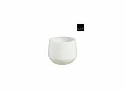 Bloempot Matteo H13cm - terracotta - wit