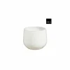 Bloempot Matteo H15cm - terracotta - wit