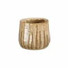 Bloempot Vida Ø8x7cm - stoneware - bruin