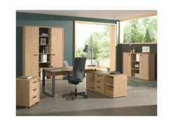 Boekenkast Capo 160x40x216cm - melamine - golden oak