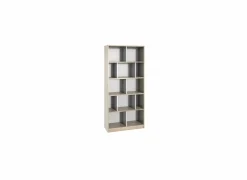 Boekenkast Cariba 90x38x197cm - melamine - sanremo & wit