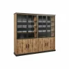 Boekenkast 234x211x48cm - decor - bruin & zwart