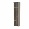 Boekenkast 47x43x209cm - melamine - zwart & nebraska