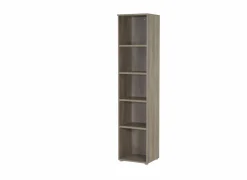 Boekenkast 47x43x209cm - melamine - zwart & nebraska