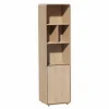 Boekenkast 56x45x212cm - melamine - brushed sand oak nature