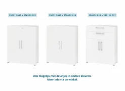 Boekenrek Prima 89x40x113cm - decor - wit