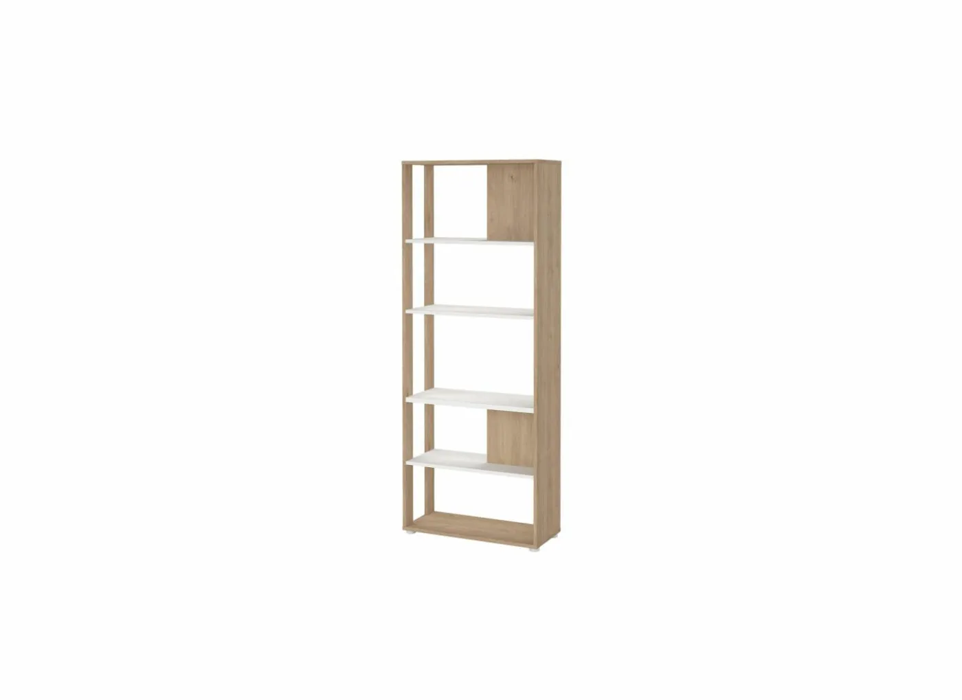 Boekenrek Sign 80x35x205cm - decor - jackson hickory bruin & wit