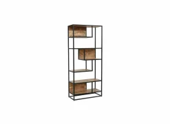 Boekenrek Trailer 80x35x180cm - mango massief - bruin