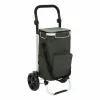 Boodschappentrolley 45,5x36,5x97,5cm - aluminium & polyester - groen