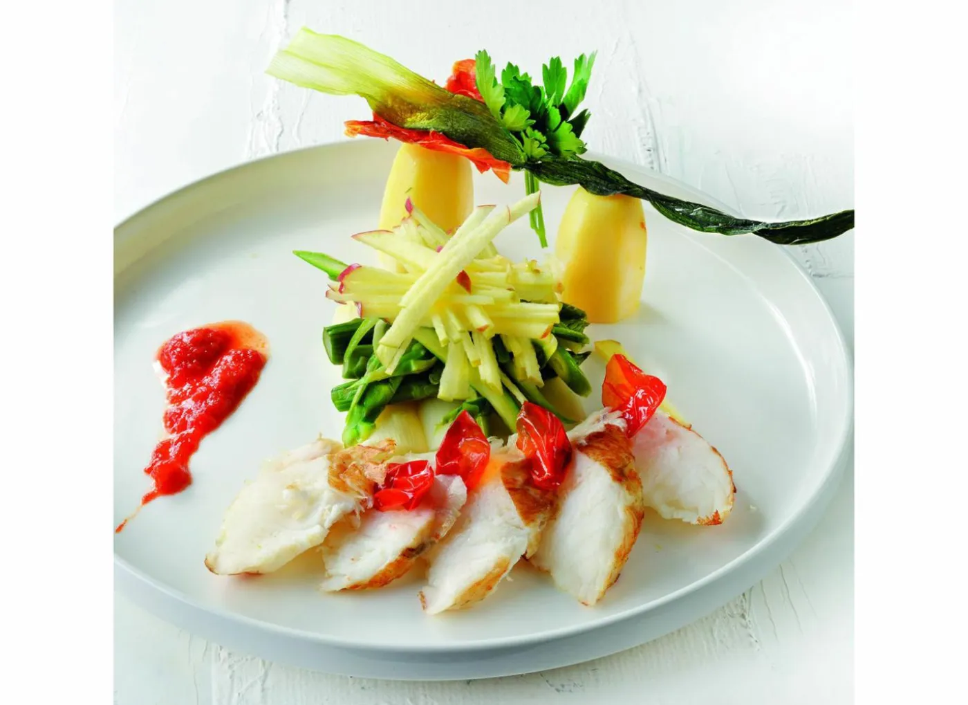 Bord Gusto Ø19cm - porselein - wit