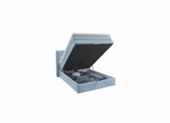 Boxspring Amy 140x200cm - stof - blauw met opbergruimte