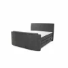 Boxspring Belair Normal 180x200cm - stof - antraciet met tv-lift en opbergruimte
