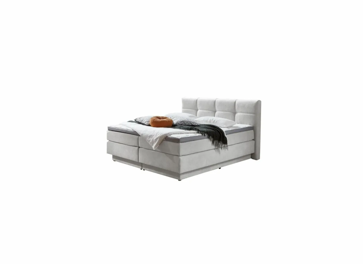 Boxspring BX2110 Portage 160x200cm - stof - ecru met opbergruimte