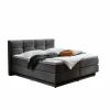 Boxspring BX2110 Portage 160x200cm - stof - antraciet met opbergruimte