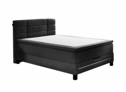 Boxspring BX2260 Â 140x200cm - stof - antraciet met opbergruimte