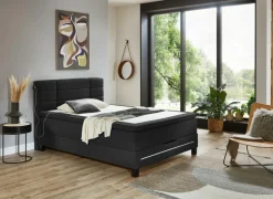 Boxspring BX2260  140x200cm - stof - antraciet met opbergruimte