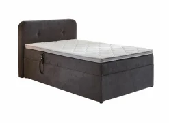 Boxspring BX1880 Â 120x200cm - stof - grijs met opbergruimte